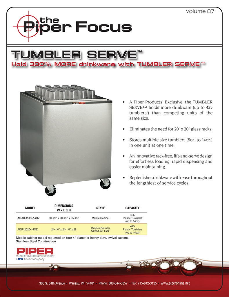 Piper Focus Volume 87 - Tumbler Serve